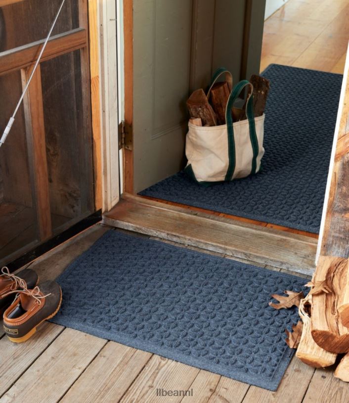 L.L.Bean unisex zwaargewicht gerecyclede waterhogdeurmat bloeiende cirkels khaki huis goederen VT0644372