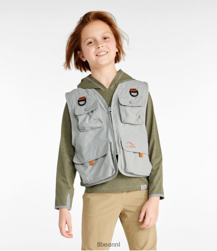 L.L.Bean kinderen Emerging visvest anker grijs bovenkleding VT064907