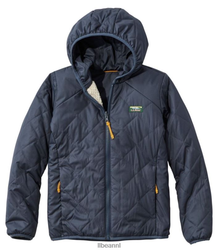 L.L.Bean kinderen Omkeerbaar jack in de bergen carbon marine/speksteen bovenkleding VT0645113