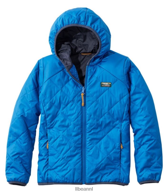 L.L.Bean kinderen Omkeerbaar jack in de bergen diep saffier/koolstof marine bovenkleding VT0643649