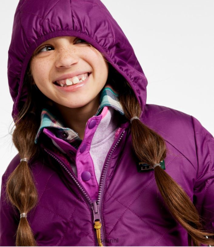 L.L.Bean kinderen Omkeerbaar jack in de bergen diep saffier/koolstof marine bovenkleding VT0643649