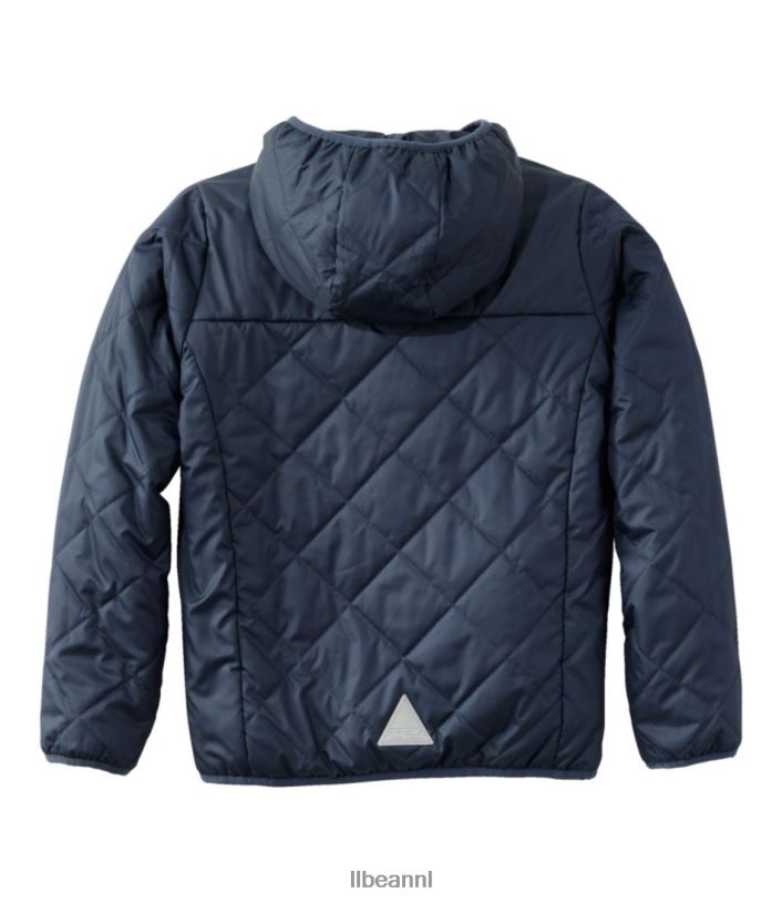 L.L.Bean kinderen Omkeerbaar jack in de bergen diep saffier/koolstof marine bovenkleding VT0643649