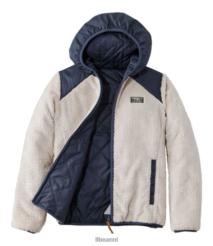 L.L.Bean kinderen Omkeerbaar jack in de bergen diep saffier/koolstof marine bovenkleding VT0643649