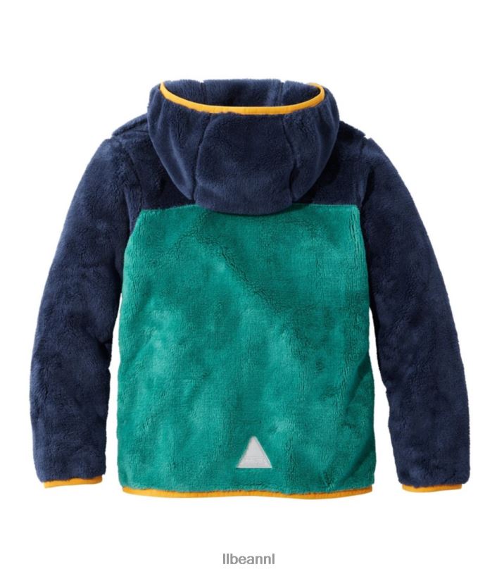 L.L.Bean kinderen hoogpolig fleece donkerrood/helder marineblauw bovenkleding VT0643670
