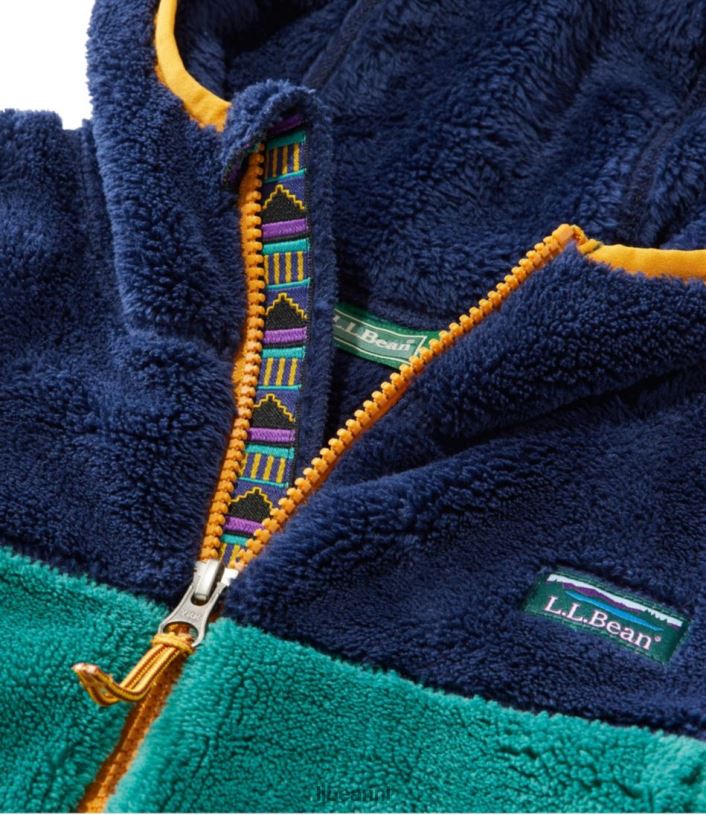 L.L.Bean kinderen hoogpolig fleece donkerrood/helder marineblauw bovenkleding VT0643670