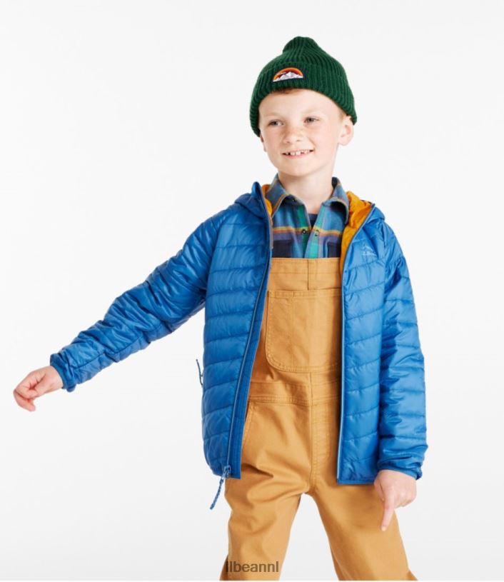 L.L.Bean kinderen primaloft packaway jack met capuchon marineblauw bovenkleding VT064889