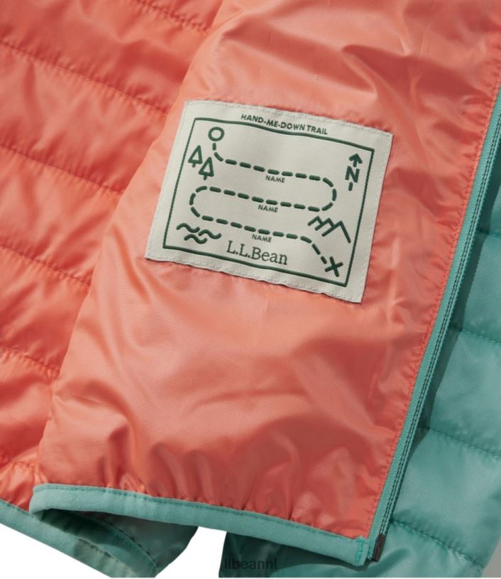 L.L.Bean kinderen primaloft packaway jack met capuchon marineblauw bovenkleding VT064889