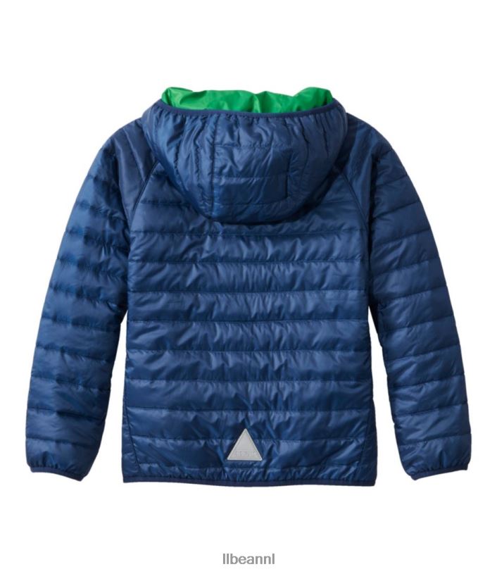 L.L.Bean kinderen primaloft packaway jack met capuchon oranje/gids goud bovenkleding VT064874