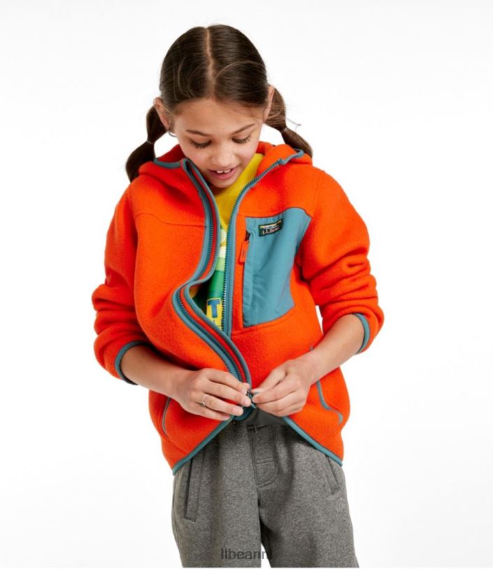 L.L.Bean kinderen retro klassiek bergfleecejack oranje bovenkleding VT064883