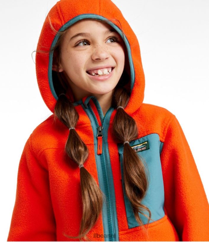 L.L.Bean kinderen retro klassiek bergfleecejack oranje bovenkleding VT064883