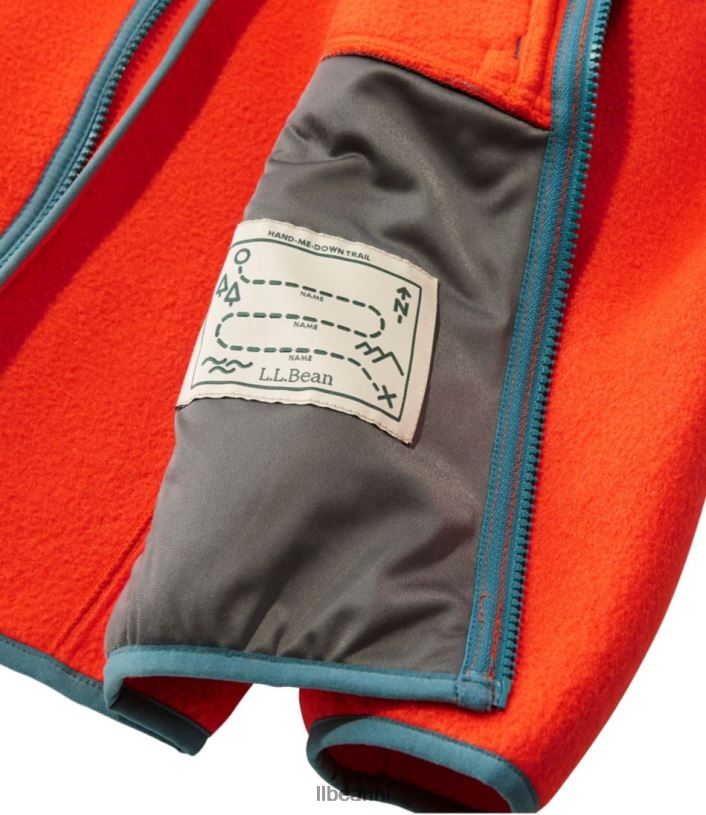 L.L.Bean kinderen retro klassiek bergfleecejack oranje bovenkleding VT064883
