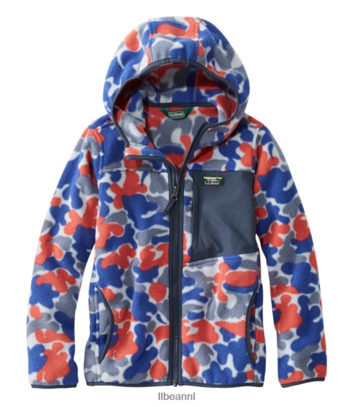 L.L.Bean kinderen retro klassiek bergfleecejack vintage indigo camouflageprint bovenkleding VT0645119