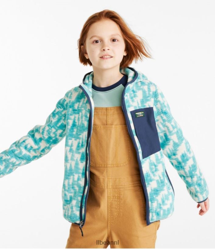 L.L.Bean kinderen retro klassiek bergfleecejack zilverberkenbos print bovenkleding VT0646067