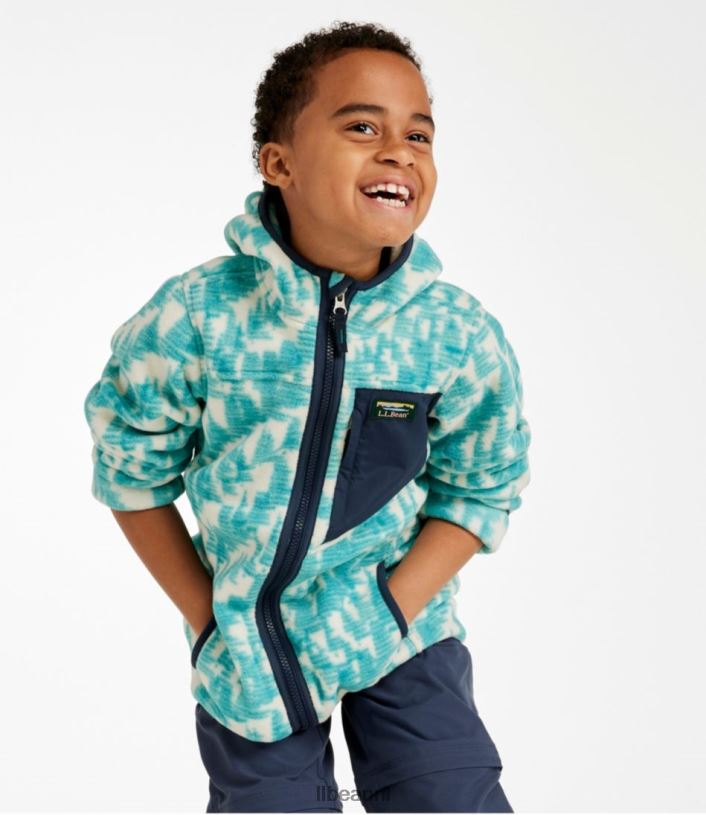 L.L.Bean kinderen retro klassiek bergfleecejack zilverberkenbos print bovenkleding VT0646067