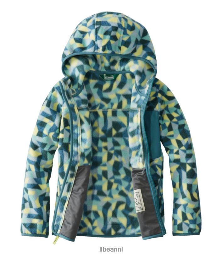 L.L.Bean kinderen retro klassiek bergfleecejack zilverberkenbos print bovenkleding VT0646067