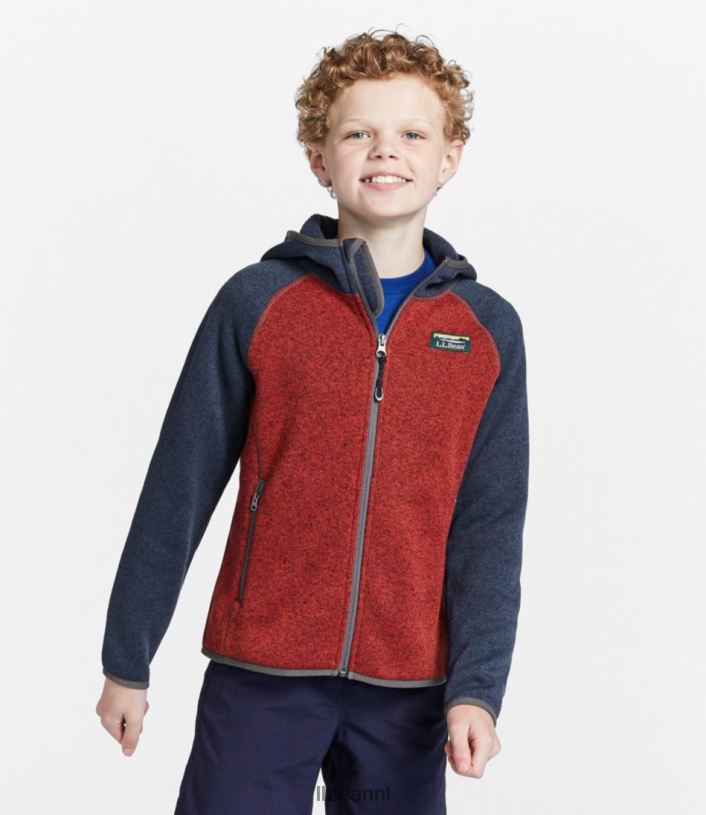 L.L.Bean kinderen trui fleece zeildoek/licht mint bovenkleding VT0643634