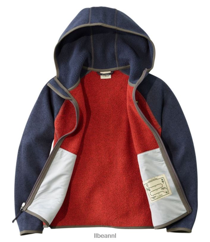 L.L.Bean kinderen trui fleece zeildoek/licht mint bovenkleding VT0643634