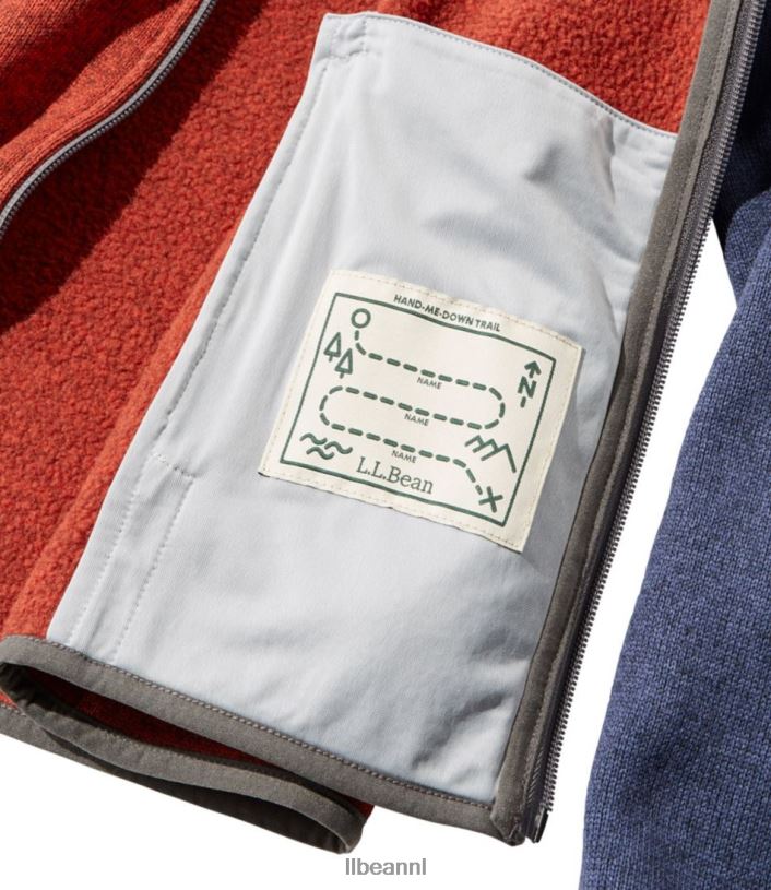 L.L.Bean kinderen trui fleece zeildoek/licht mint bovenkleding VT0643634