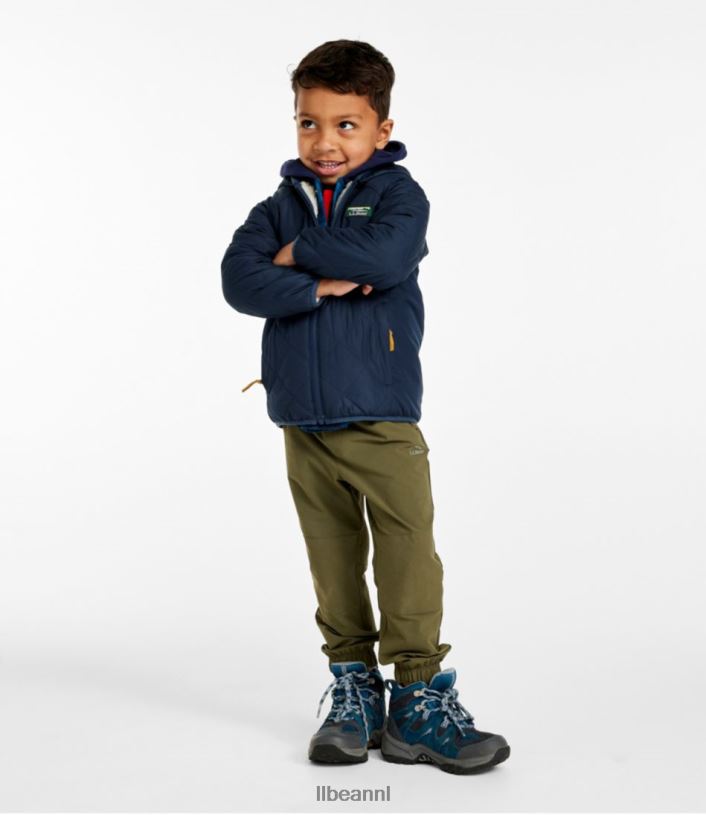 L.L.Bean kinderen Omkeerbaar jack met capuchon in de bergen pruim druif/magenta waas bovenkleding VT064919