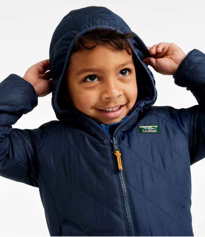 L.L.Bean kinderen Omkeerbaar jack met capuchon in de bergen pruim druif/magenta waas bovenkleding VT064919