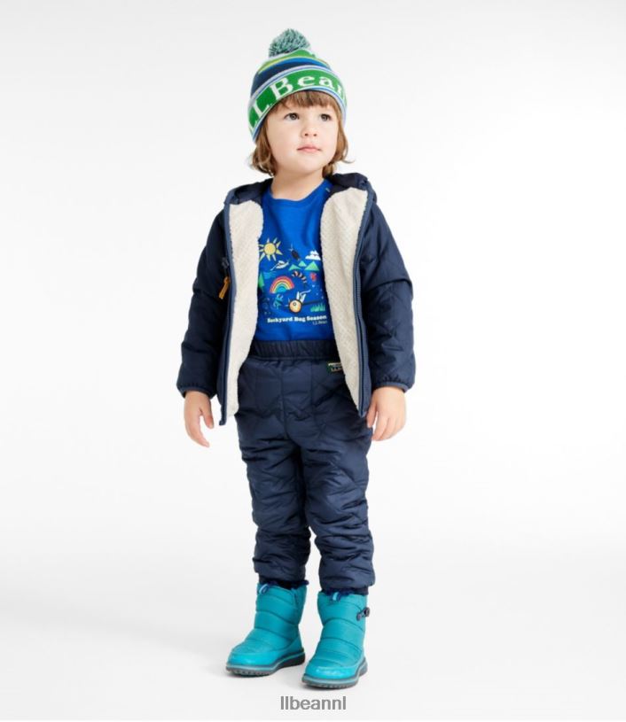 L.L.Bean kinderen Omkeerbare broek met bergbinding carbon marine/speksteen bovenkleding VT0643685