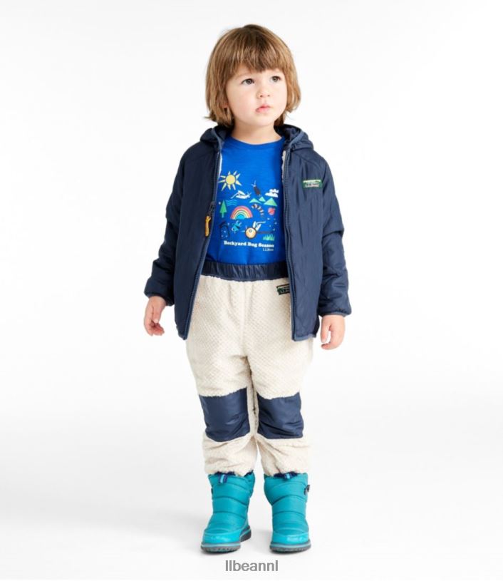 L.L.Bean kinderen Omkeerbare broek met bergbinding carbon marine/speksteen bovenkleding VT0643685