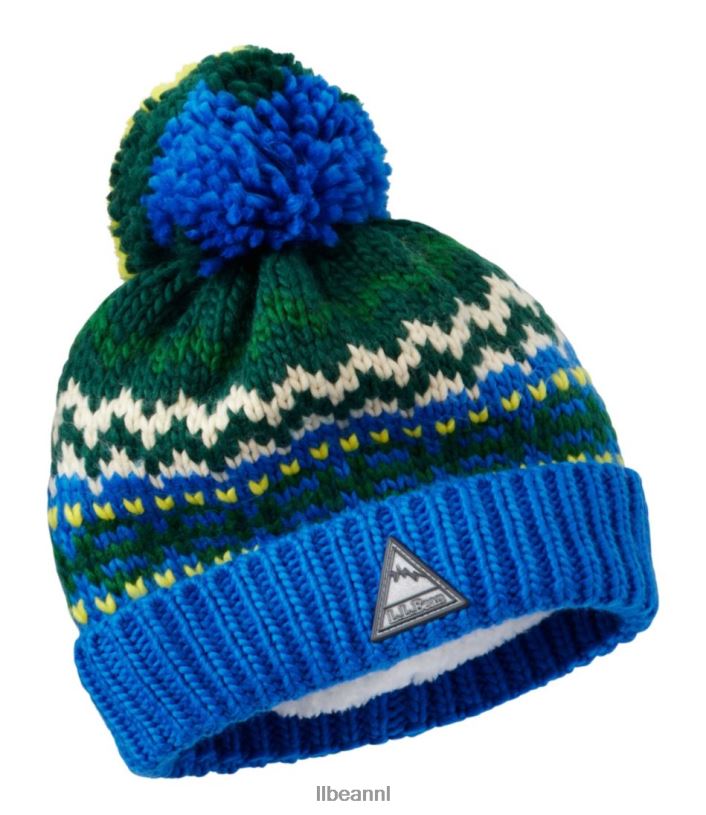 L.L.Bean kinderen dikke garen hoed kobalt zee kleding VT064133