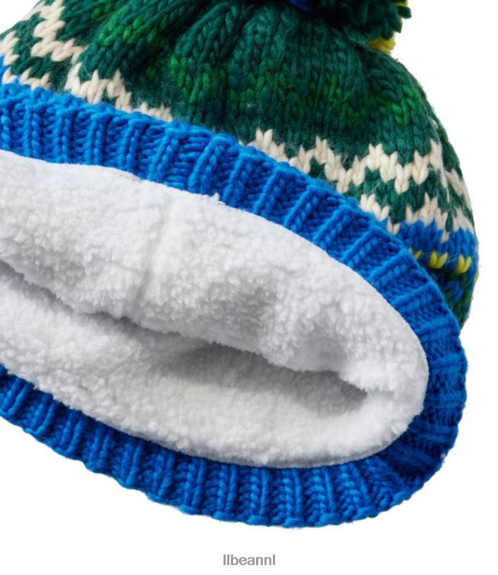 L.L.Bean kinderen dikke garen hoed oceaan jade kleding VT064106