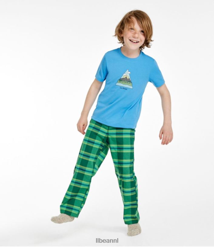 L.L.Bean kinderen pyjama voor het hele seizoen koel blauw buiten kleding VT0643061