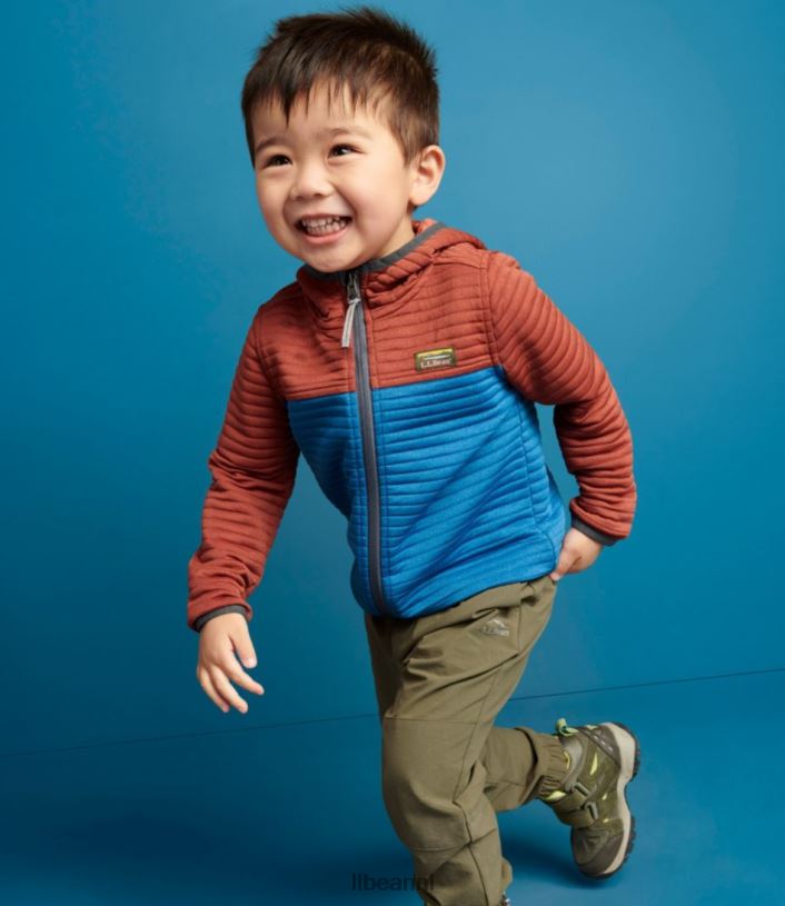 L.L.Bean kinderen Airlight-hoodie met volledige ritssluiting roest oranje kleding VT0643346