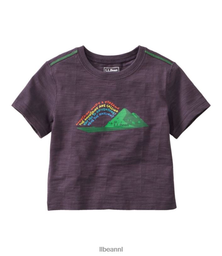 L.L.Bean kinderen grafisch T-shirt donkerste paarse regenboog kleding VT0647006