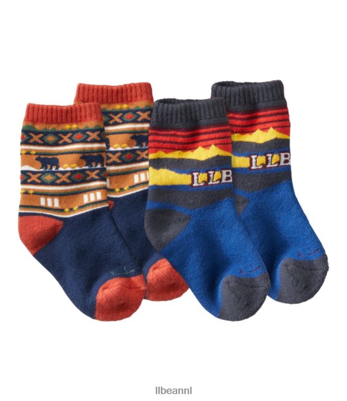 L.L.Bean kinderen katahdin sokken oceaanblauw/adobe kleding VT064769