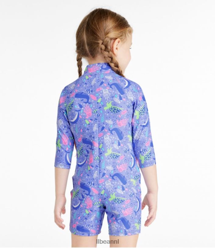L.L.Bean kinderen zon-en-surf bodysuit malibu blauwe zeedieren kleding VT064502