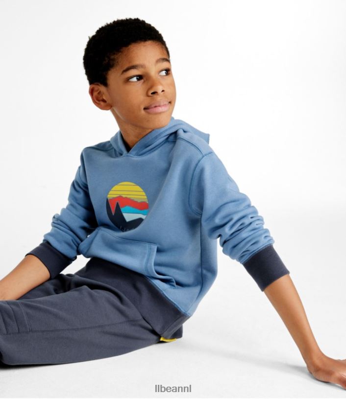 L.L.Bean kinderen athleisure-hoodie maanlicht blauw kleding VT064904
