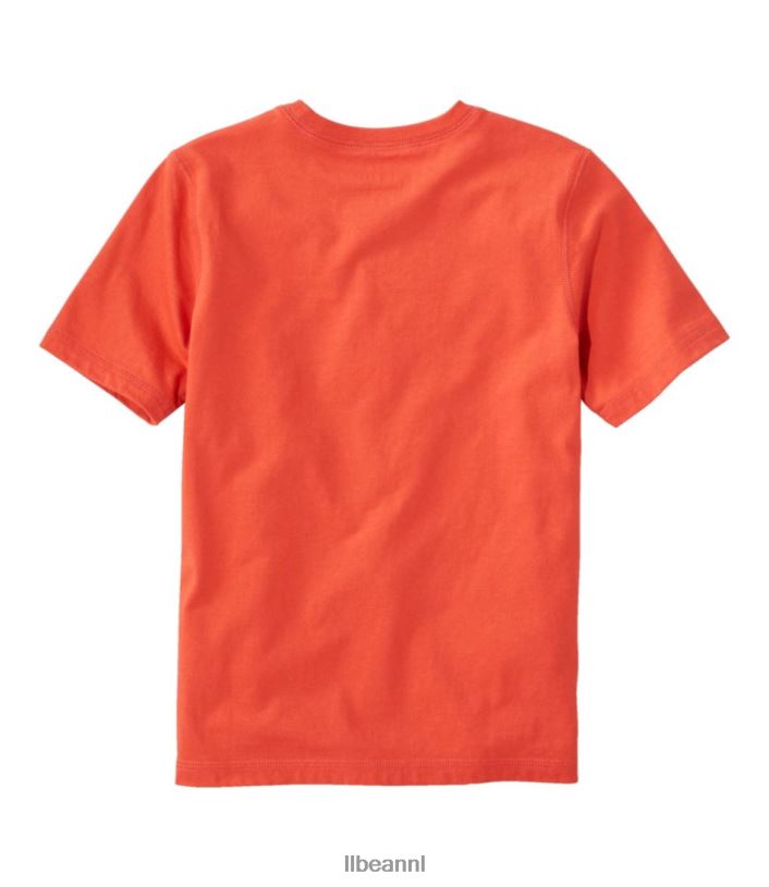 L.L.Bean kinderen biologisch T-shirt met korte mouwen gouden citroen buiten kleding VT0643319