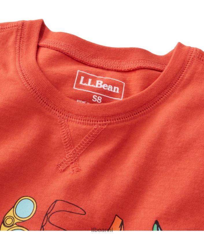 L.L.Bean kinderen biologisch T-shirt met korte mouwen gouden citroen buiten kleding VT0643319