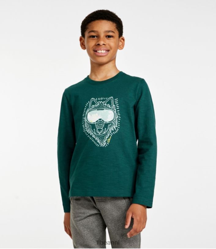 L.L.Bean kinderen grafisch T-shirt heldere saffier kleding VT0646604