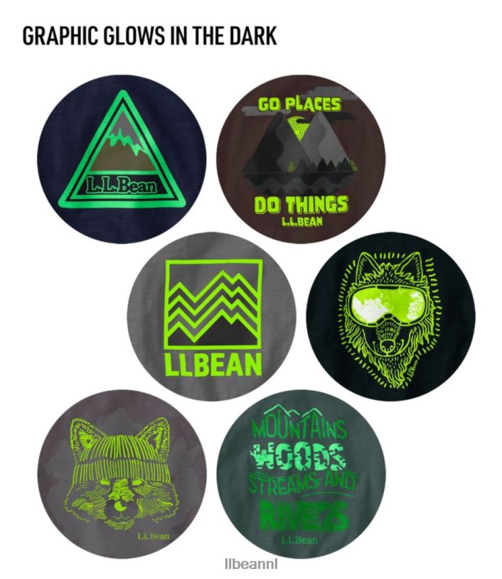 L.L.Bean kinderen grafisch T-shirt heldere saffier kleding VT0646604