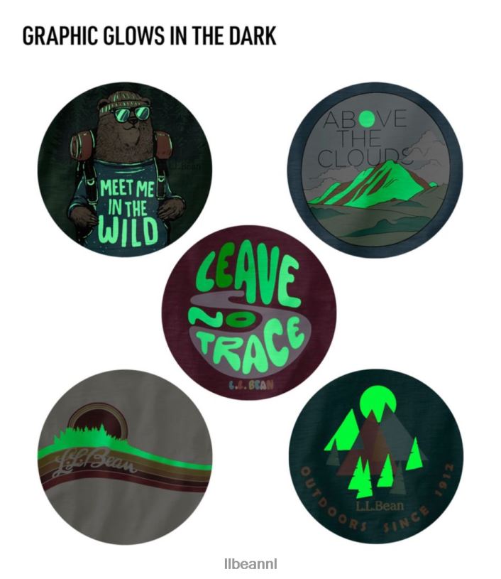 L.L.Bean kinderen grafisch T-shirt heldere saffier kleding VT0646604