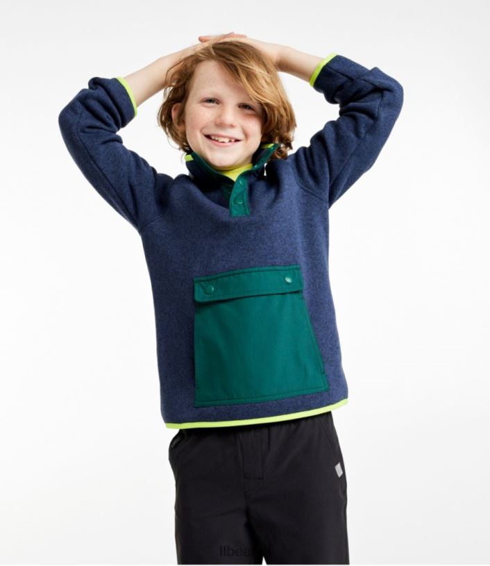 L.L.Bean kinderen trui fleece heldere marine kleding VT0644666