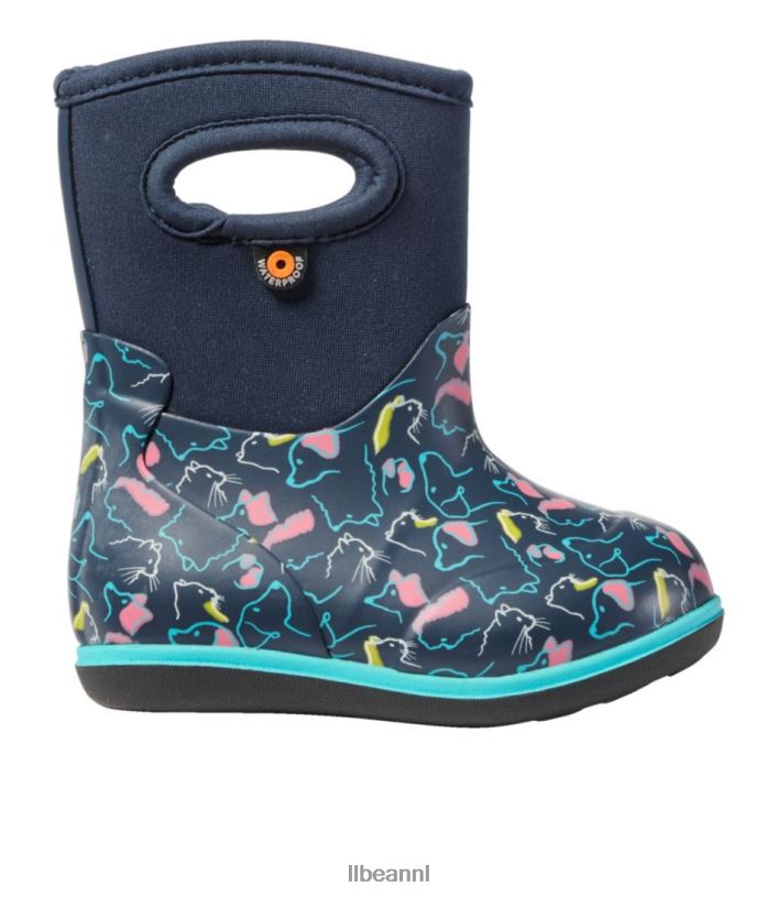 L.L.Bean kinderen baby moerassen inktblauwe multi-huisdieren schoenen VT0641213