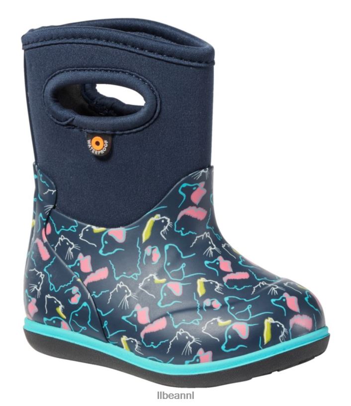 L.L.Bean kinderen baby moerassen inktblauwe multi-huisdieren schoenen VT0641213