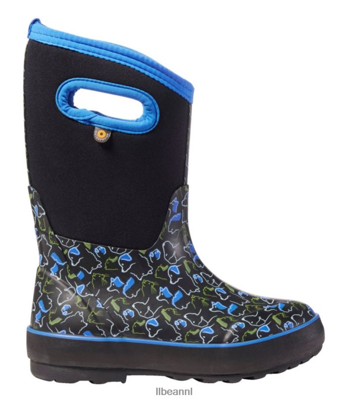 L.L.Bean kinderen moerassen klassieke laarzen zwarte multi-huisdieren schoenen VT0641216