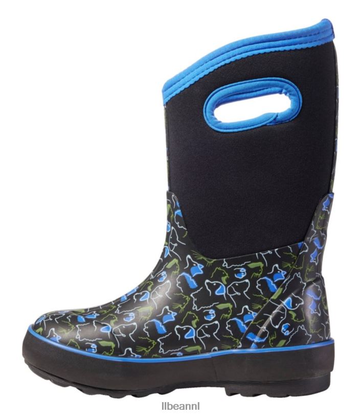 L.L.Bean kinderen moerassen klassieke laarzen zwarte multi-huisdieren schoenen VT0641216