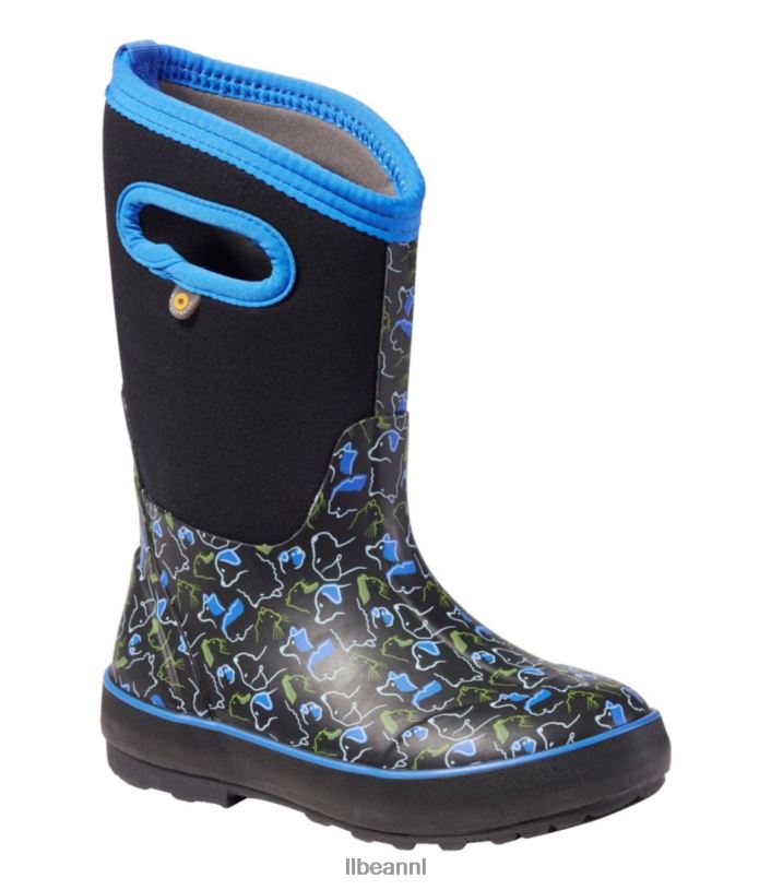 L.L.Bean kinderen moerassen klassieke laarzen zwarte multi-huisdieren schoenen VT0641216