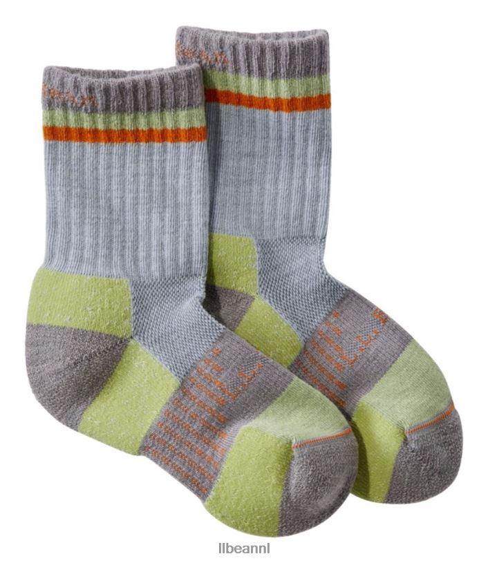 L.L.Bean kinderen atletische crew sokken malibu blauw/houtrook schoenen VT064175