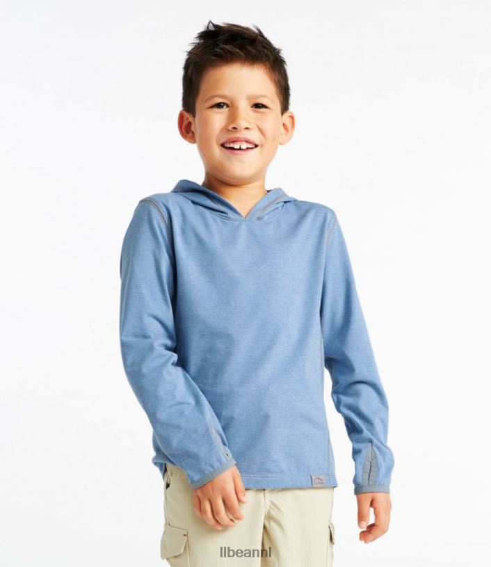 L.L.Bean kinderen hoodie met insectenschild kelp groen vissen VT064403