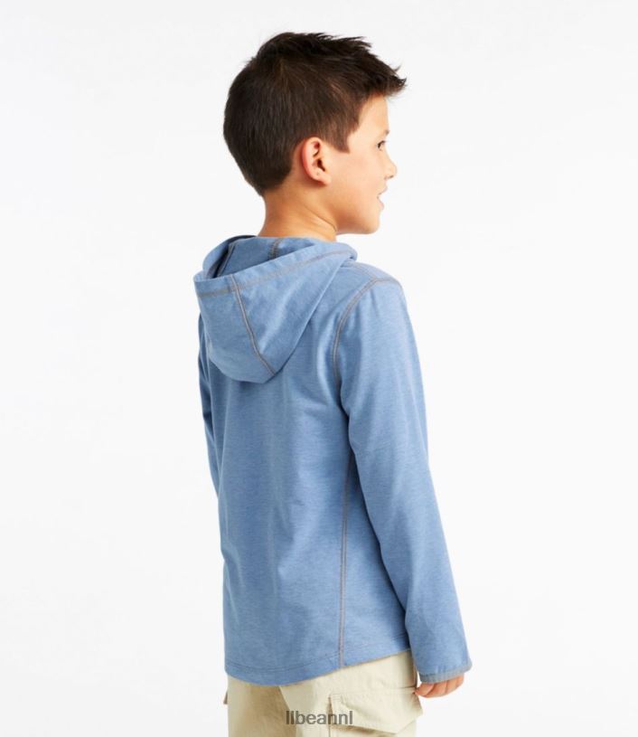 L.L.Bean kinderen hoodie met insectenschild kelp groen vissen VT064403