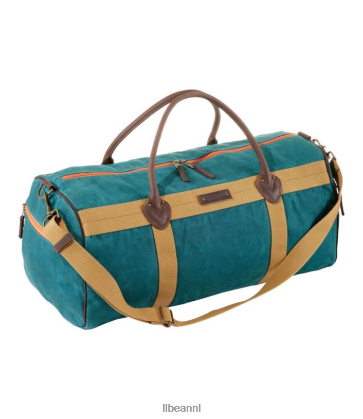 L.L.Bean unisex reistas van gewaxt canvas donkere lagune accessoires VT0646772