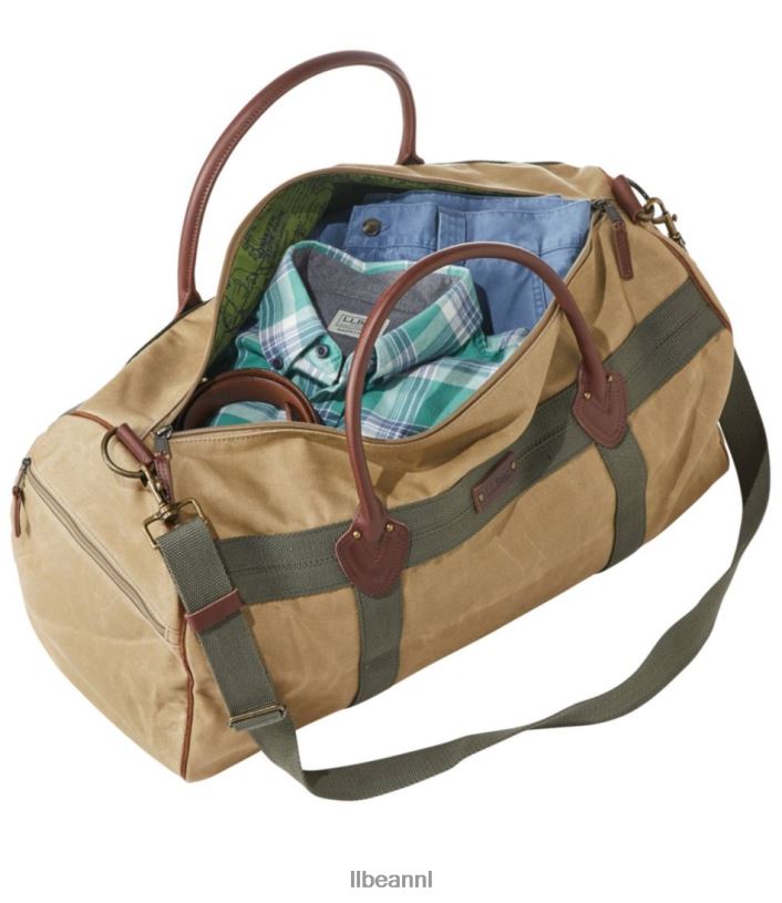 L.L.Bean unisex reistas van gewaxt canvas donkere lagune accessoires VT0646772